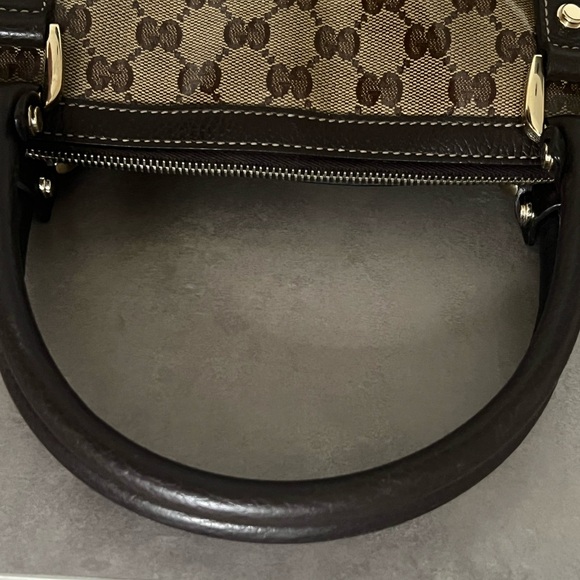 Crystal Monogram Medium GG Charm Dome Satchel Dark Brown - Picture 5 of 16